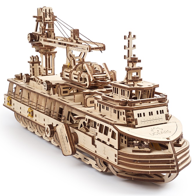 Ugears-Research-Vessel-model-kit